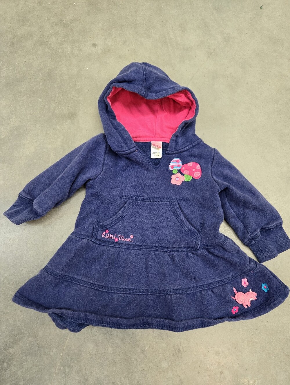 Little Tikes Mushroom Sweatshirt Dress Baby Girl 12-18 Months